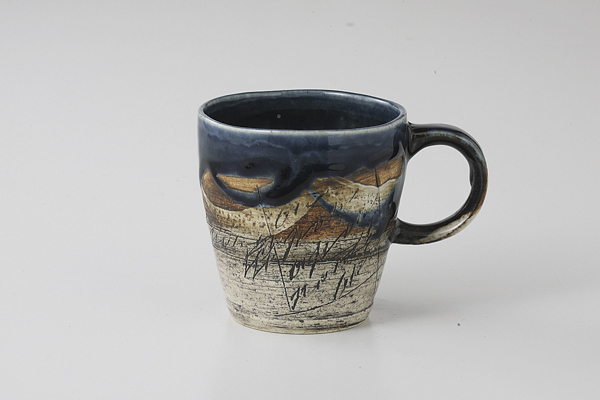 マーブル紺 マグ