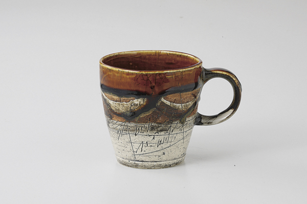 マーブル茶 マグ