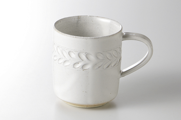 レリーフ(白釉) マグ