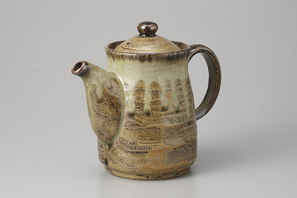 灰釉 大ポット(アミ付)