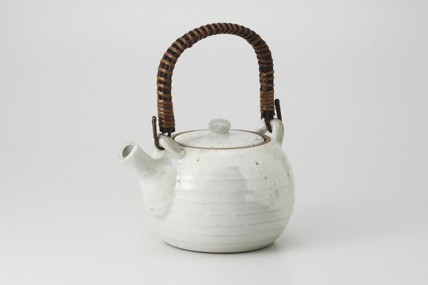 粉引青地 土瓶(アミ付)