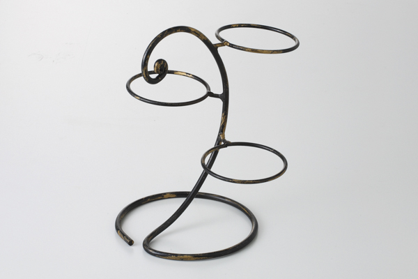 わらび三輪 金具(黒)