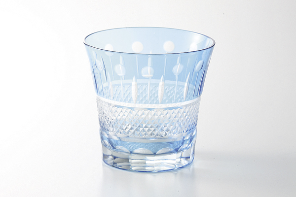 切子ブルー ロックカップ