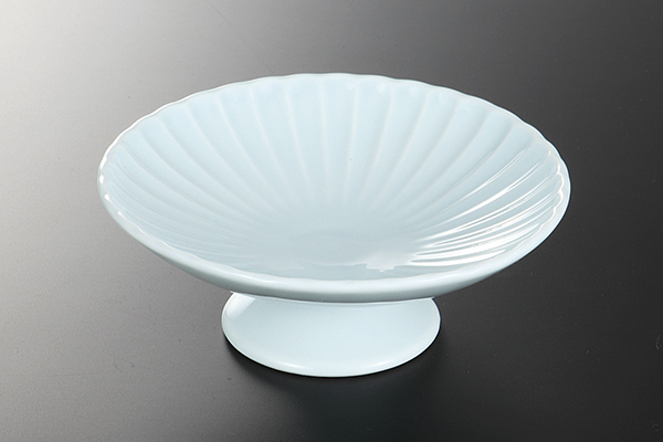 【廃番】青白 高台デザート皿