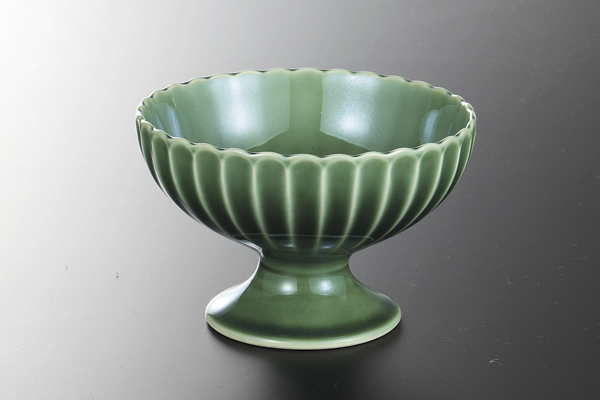 【廃番】織部 高台デザート碗