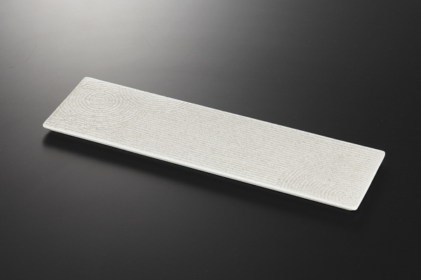 枯山水 40cm細平長角皿