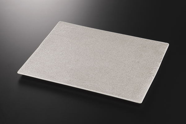 枯山水 32cm平長角皿