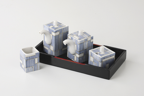 小窓模様青 角醤油