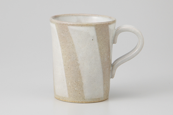 粉引ストライプ マグカップ