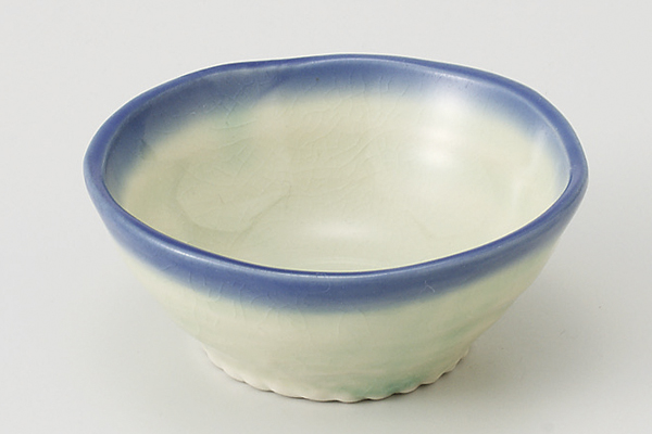 青磁貫入 縄紋猪口