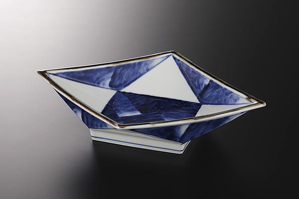 【廃番】染付濃 菱形鉢