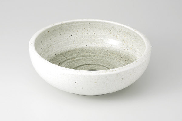 里粉引 緑 括り手5.5深鉢