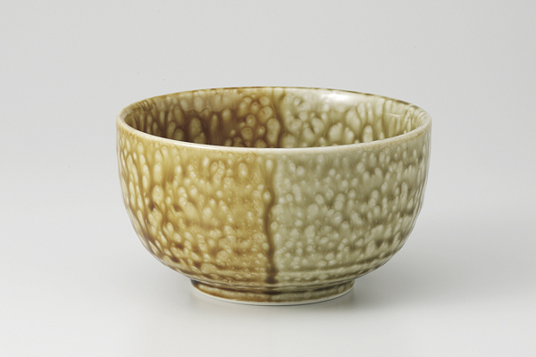 【廃番】彩アメ織部 多用碗小