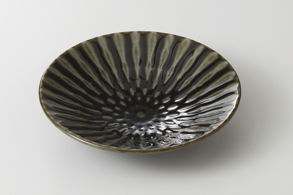 フオーカス 織部 輪二重5.0浅鉢