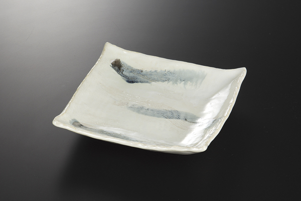 クシメ黒流し 正角大皿