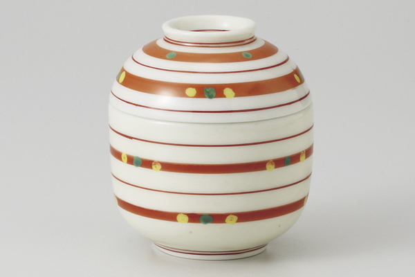 【廃番】朱巻駒筋 まゆ型むし碗小