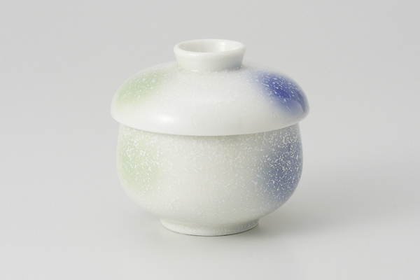 三色吹 腰丸型むし碗中