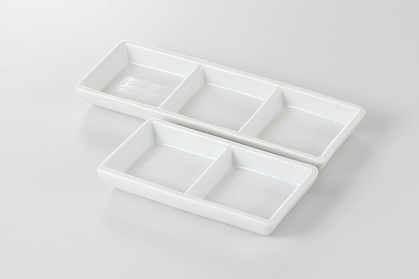 【廃番】白磁布目 三品皿