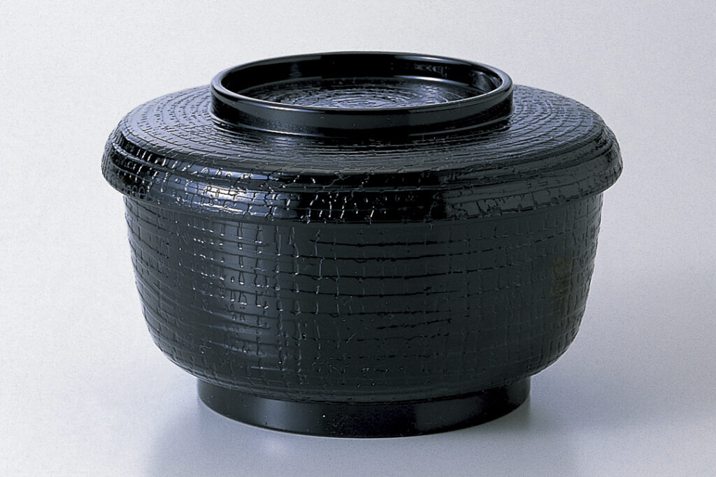 耐熱ｹﾔｷ割子(小) 黒塗(内黒)