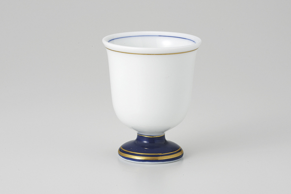 【廃番】ルリ金線 高台杯