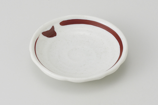 朱点線 六兵衛小皿