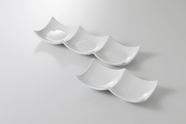 白磁デューク 二品皿