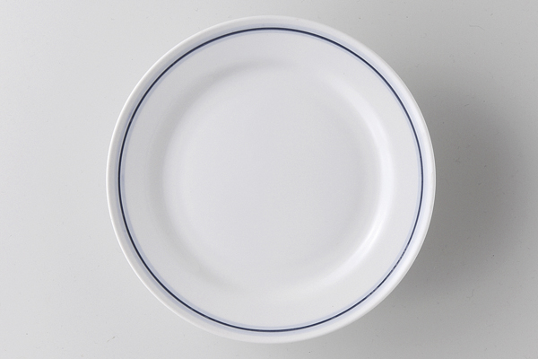 ブルーボーダー 6半パン皿