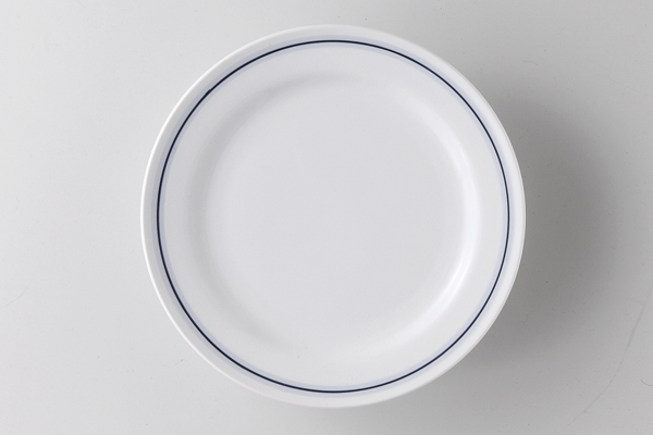 ブルーボーダー 7半ケーキ皿