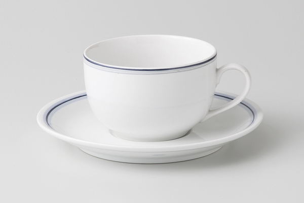 ブルーボーダー 紅茶カップ