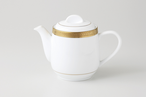 【廃番】ビクトリーゴールド(純白強化磁器) ポット