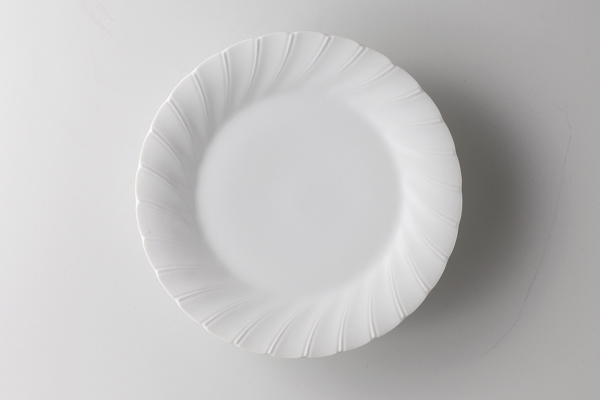 ホワイトシェル 6半パン皿