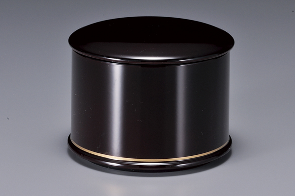 耐熱縁高飯器 黒金ﾗｲﾝ(内黒)