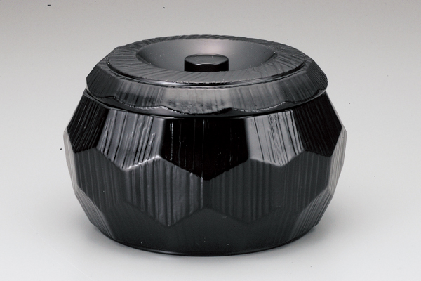 はつり亀甲丼 黒塗(内黒)