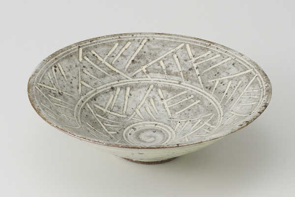 粉引釉ケズリ 6.0鉢