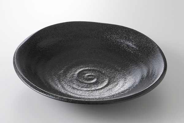 黒ゆず渦紋 8.0深皿