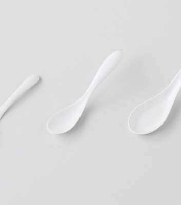 白 ヨーグルトスプーン