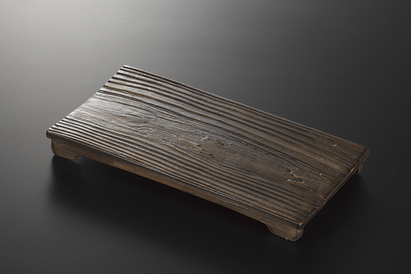 木目まな板型 焼物皿