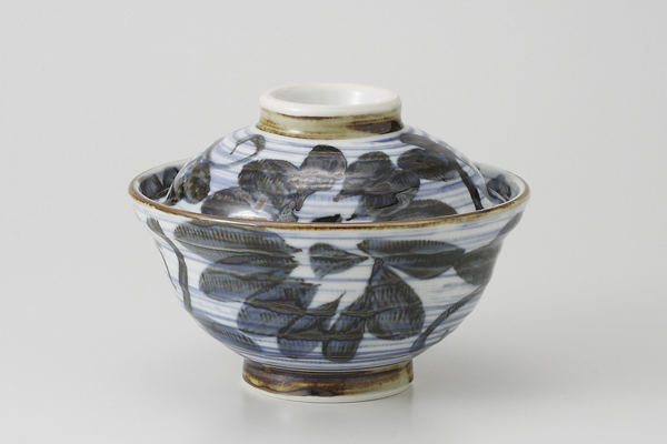 染付ツタ絵 蓋丼