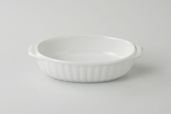 白 楕円グラタン