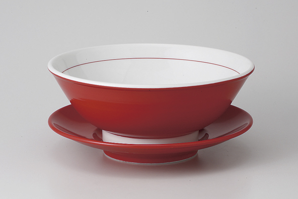 【廃番】染付赤 6.5高台丼