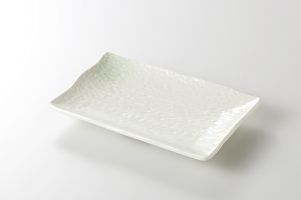 グリーン吹彫入 6.0焼物皿