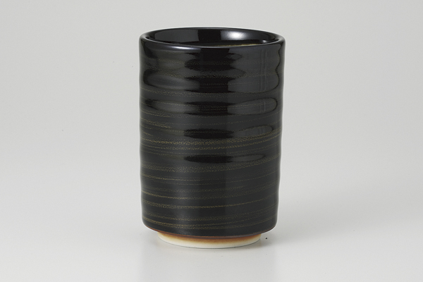 ブラウン刷毛目 切立長湯呑