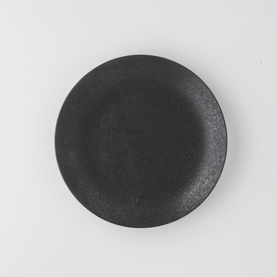 黒陶 25cm高台プレート