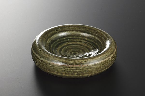 手造織部 丸型皿