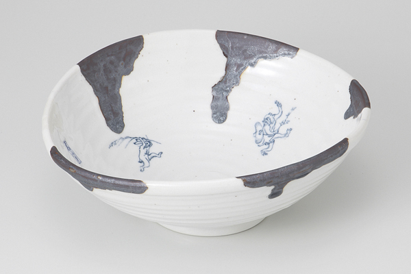 錆流し 楕円7.0鉢