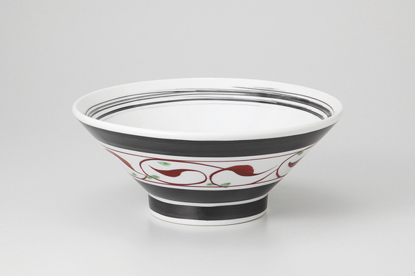 赤絵唐草紋 切立7.0反丼