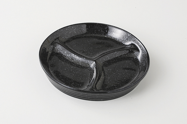 黒水晶 三切皿(小)