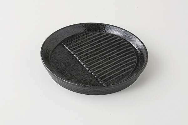 黒水晶 ヘルシー皿(小)