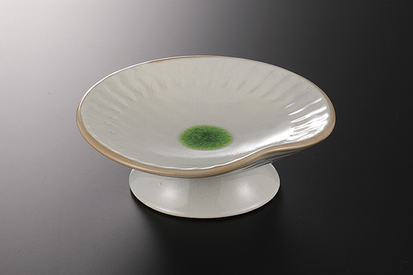 淵彫 高台刺身皿