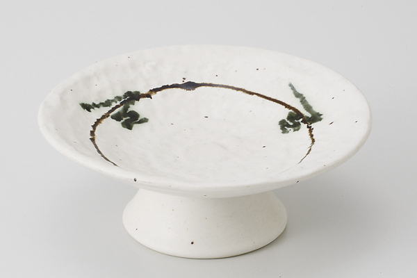 マット釉織部流 高台皿